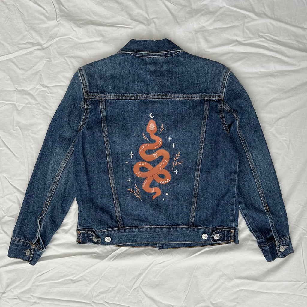 Snake Darkwash Denim Jacket
