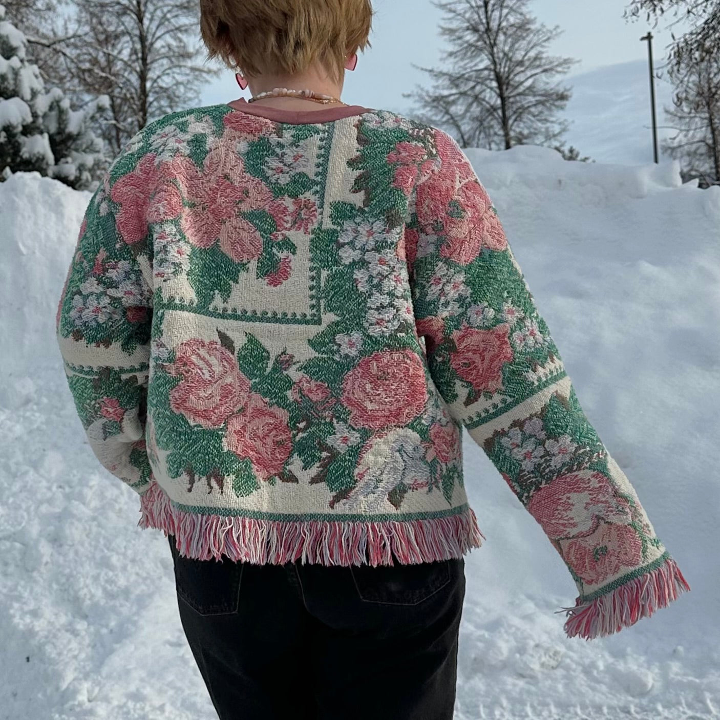 Roses Blanket Sweater