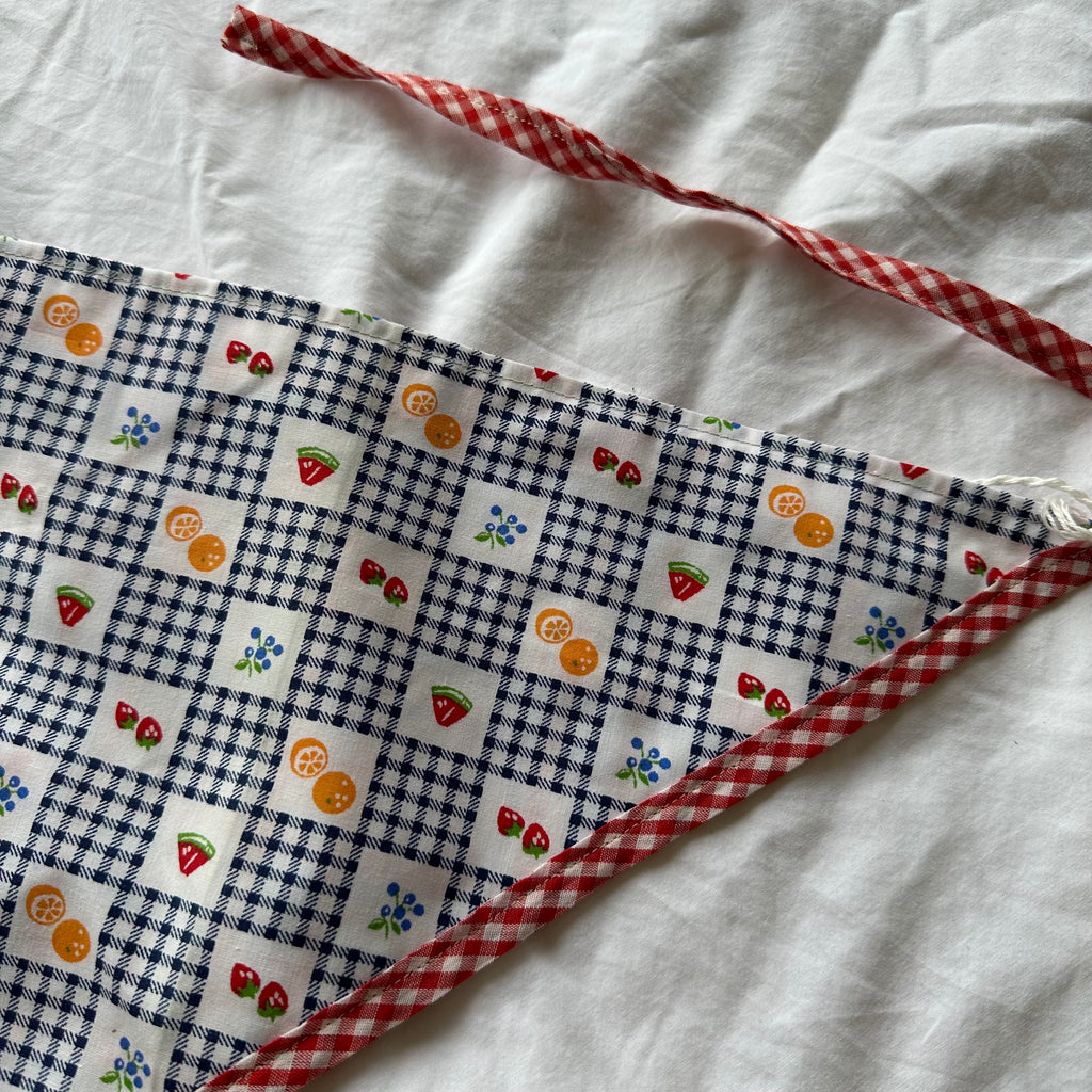 Fruit + Plaid Bandana