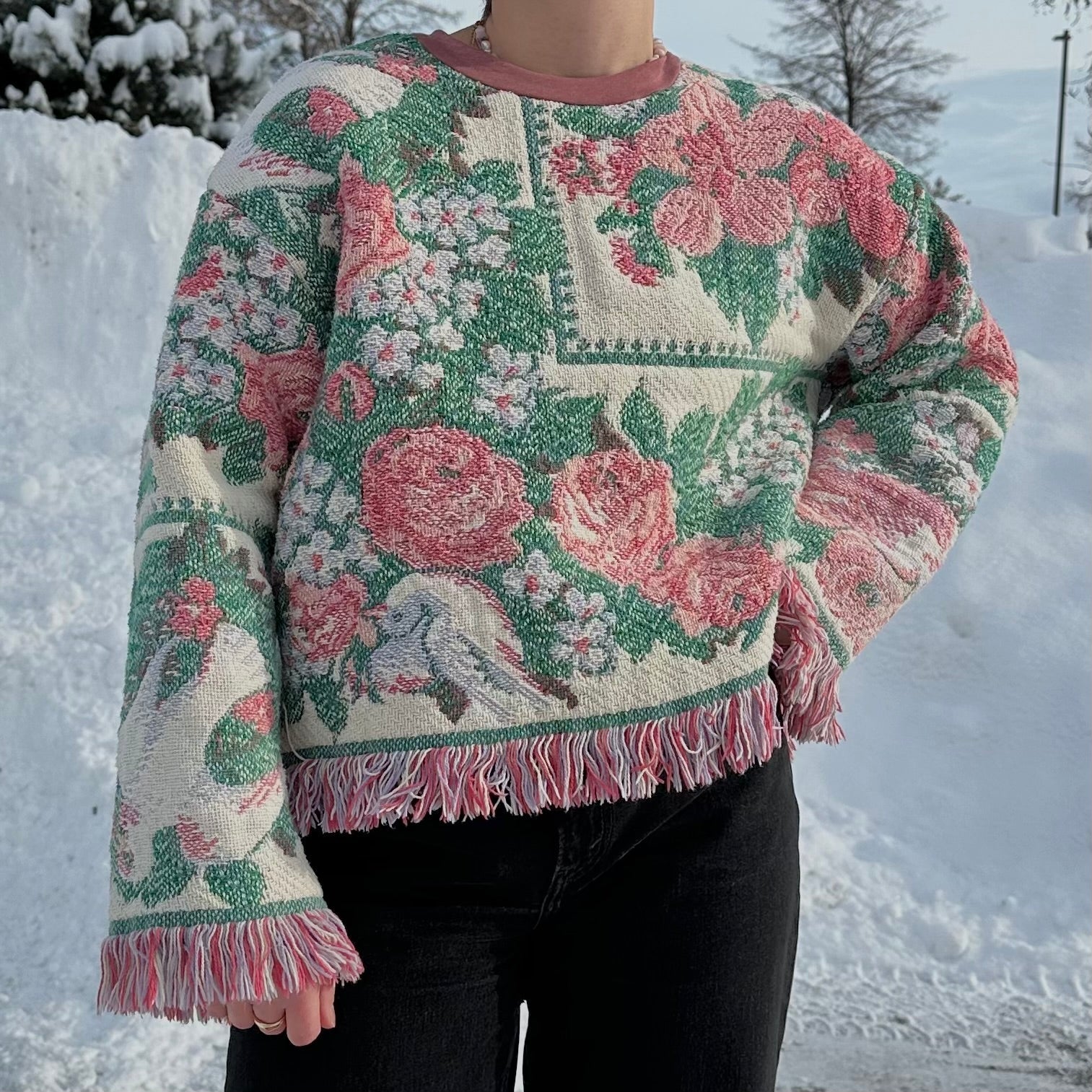 Roses Blanket Sweater
