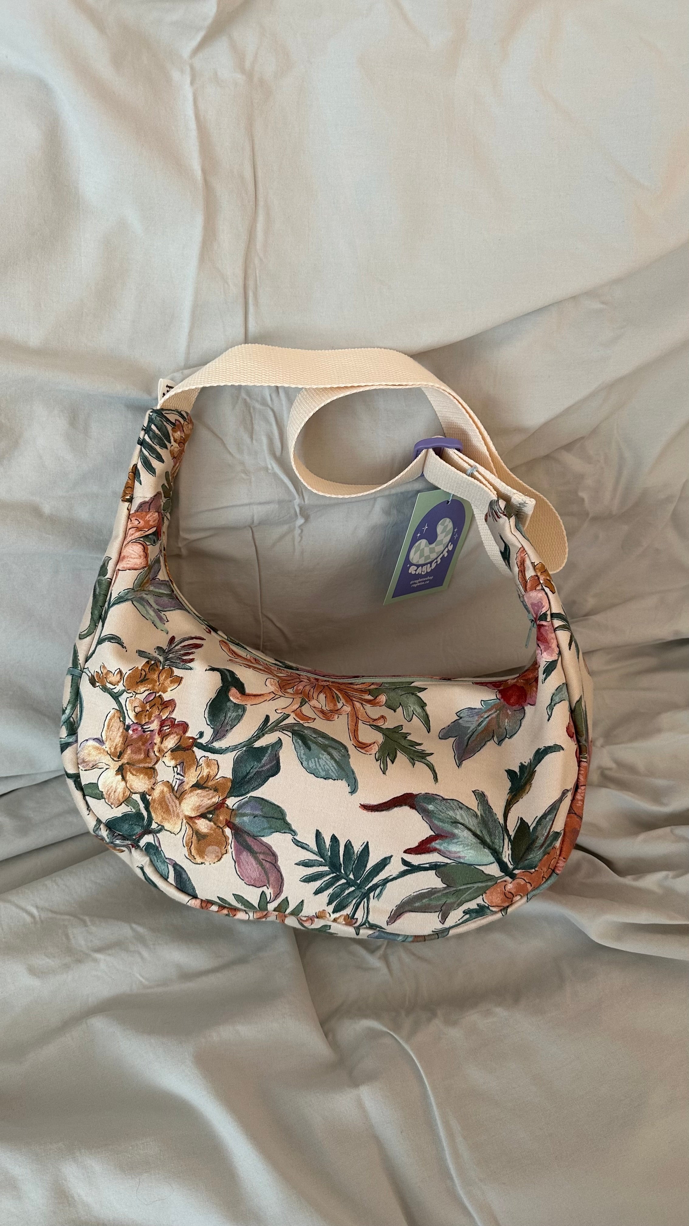 Floral Crescent Bag