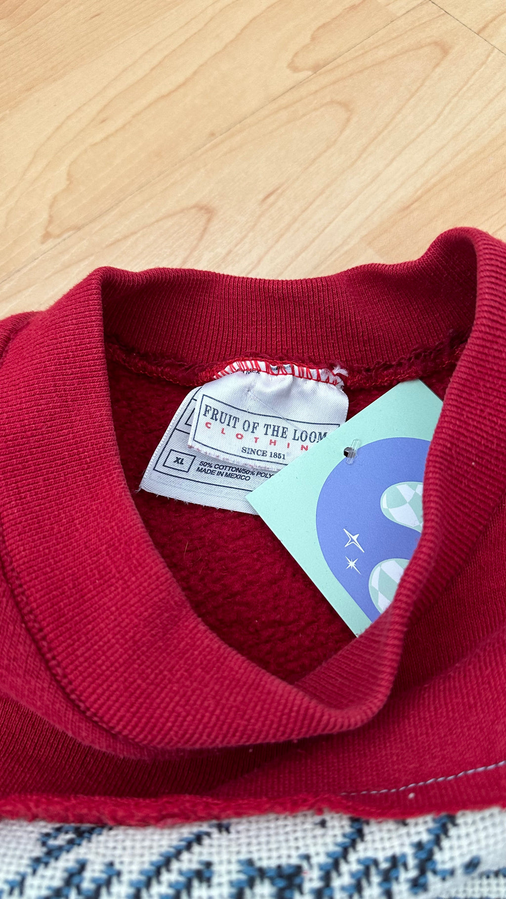 Red Cherub Peekaboo Sweatshirt