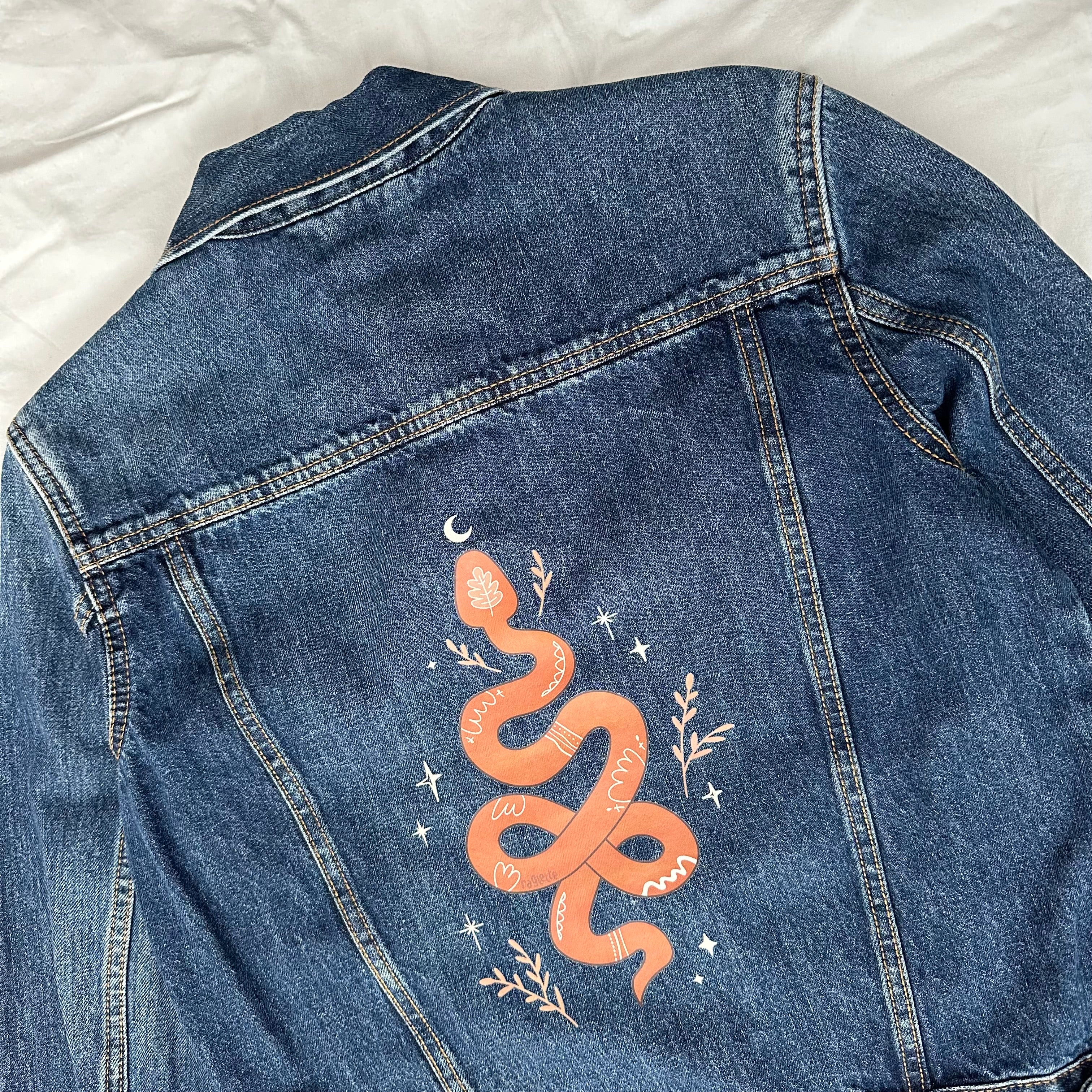 Snake Darkwash Denim Jacket