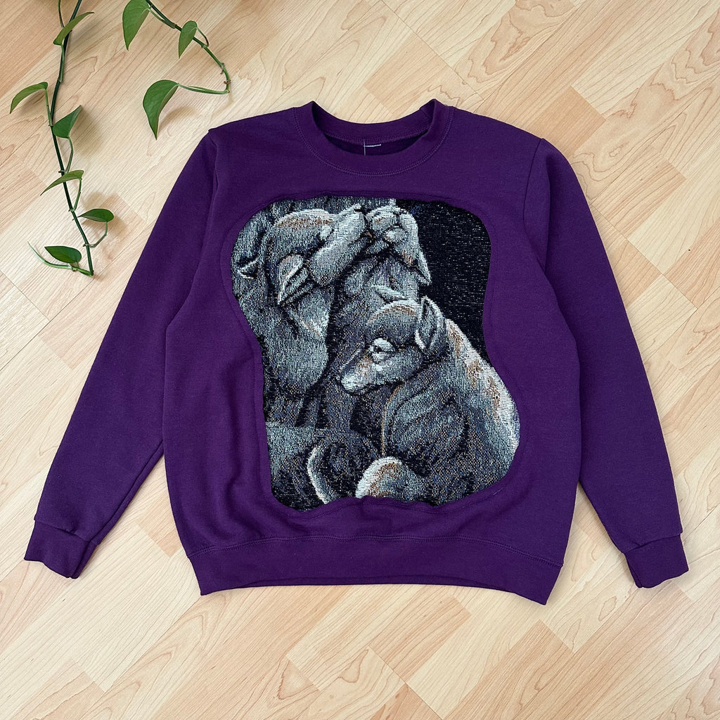 Purple Wolf Peekaboo Sweatshirt