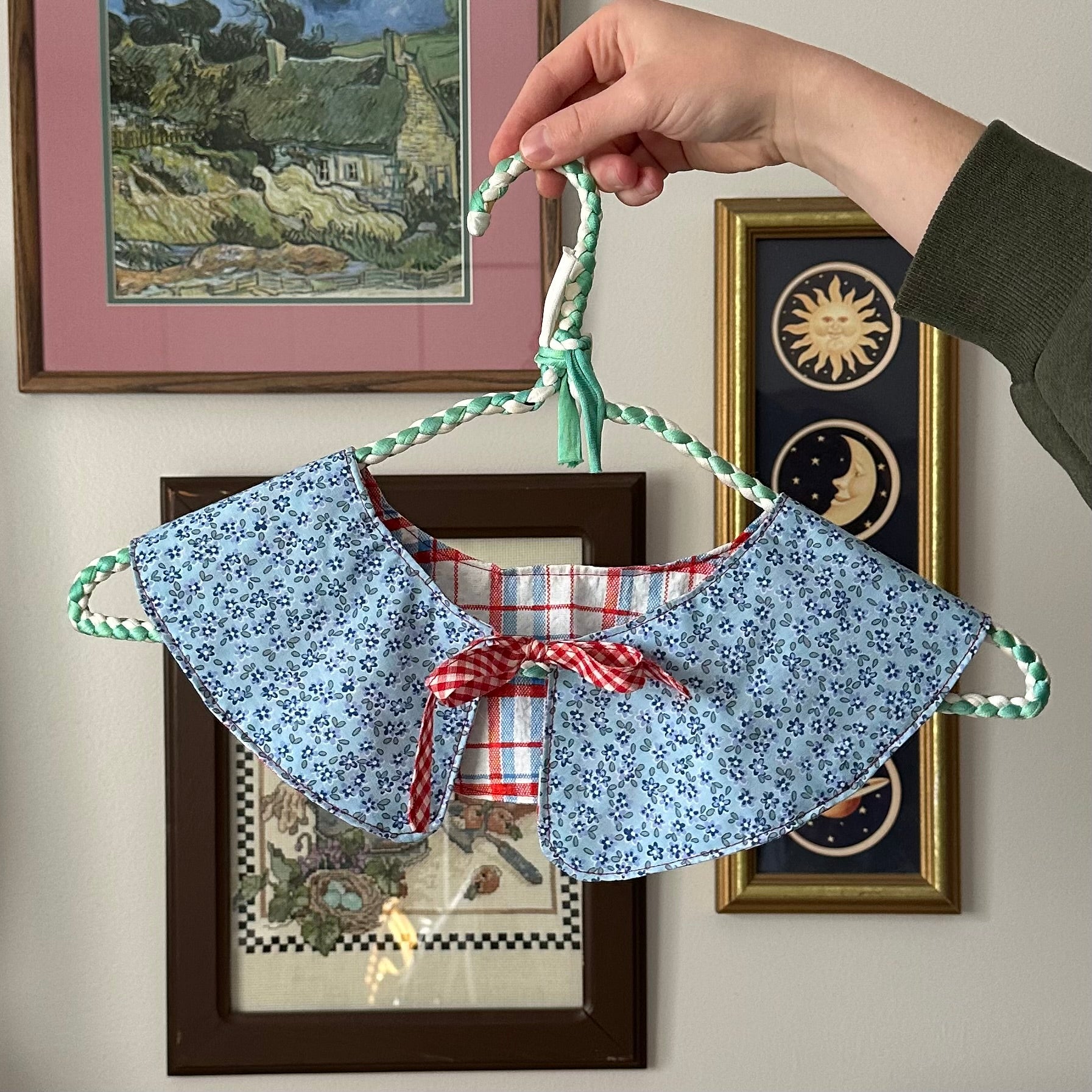 Plaid and Floral Collar