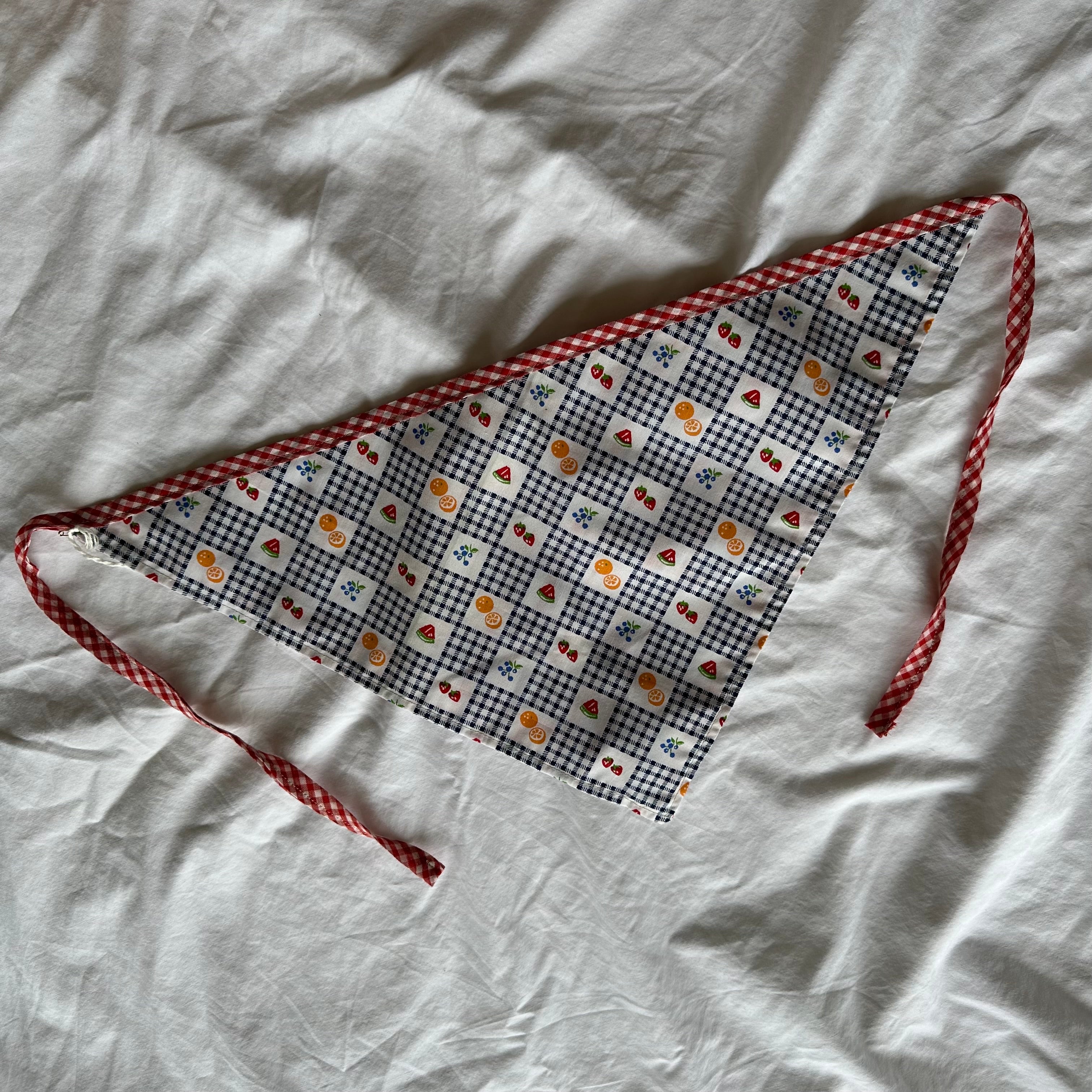 Fruit + Plaid Bandana