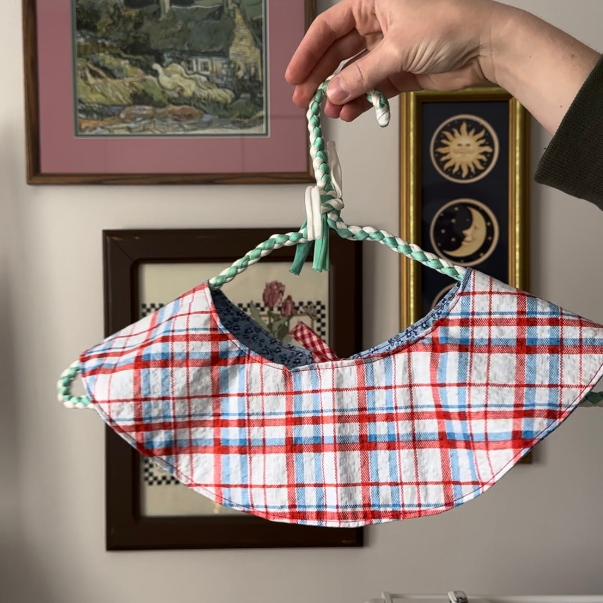 Plaid and Floral Collar