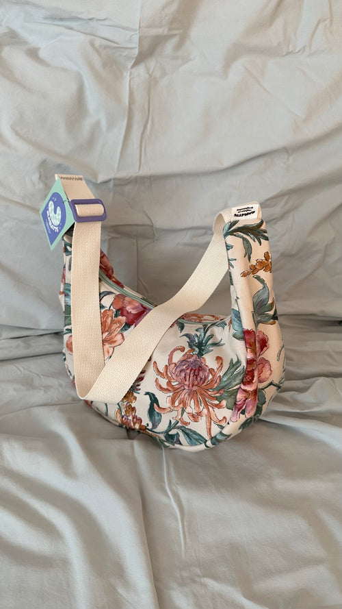 Floral Crescent Bag