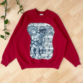 Red Cherub Peekaboo Sweatshirt