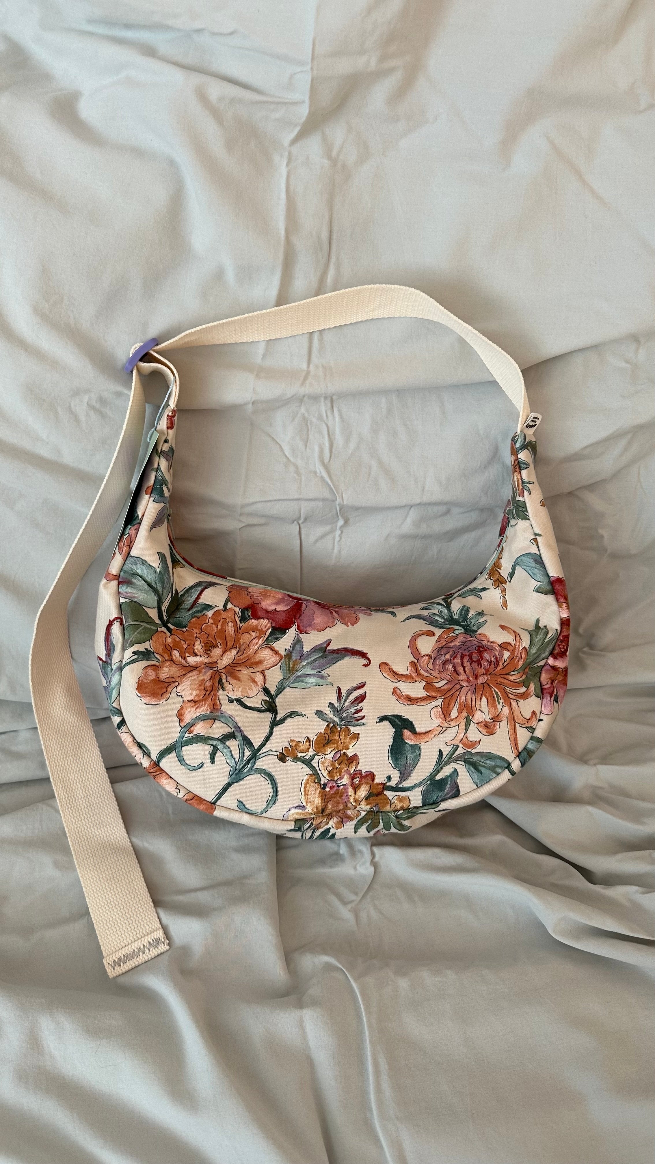 Floral Crescent Bag