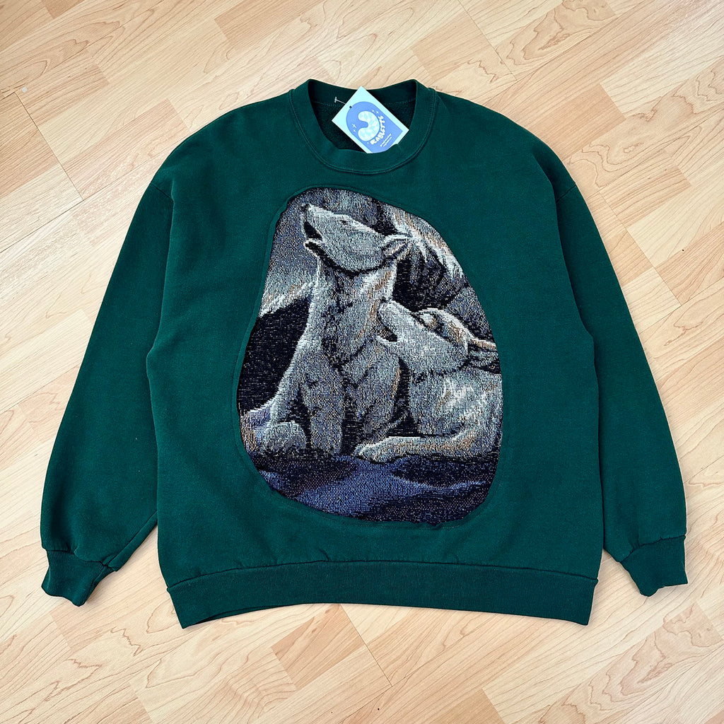 Green Peekaboo Wolf Sweatshirt