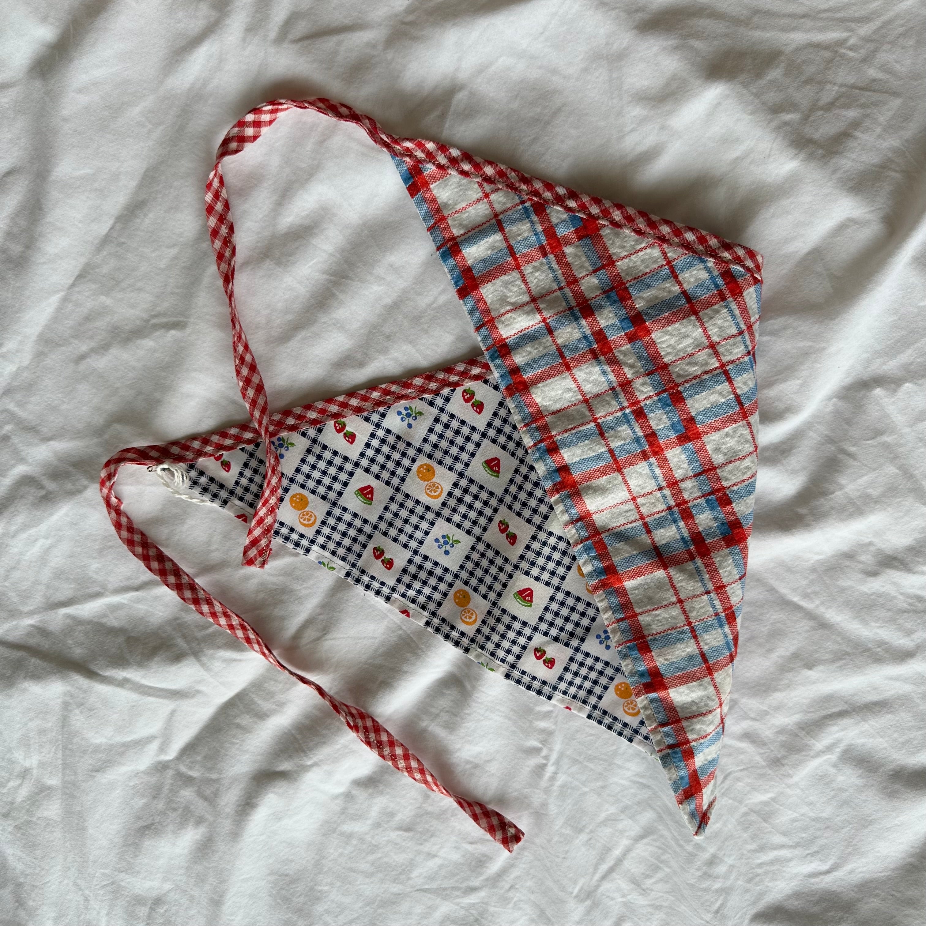 Fruit + Plaid Bandana