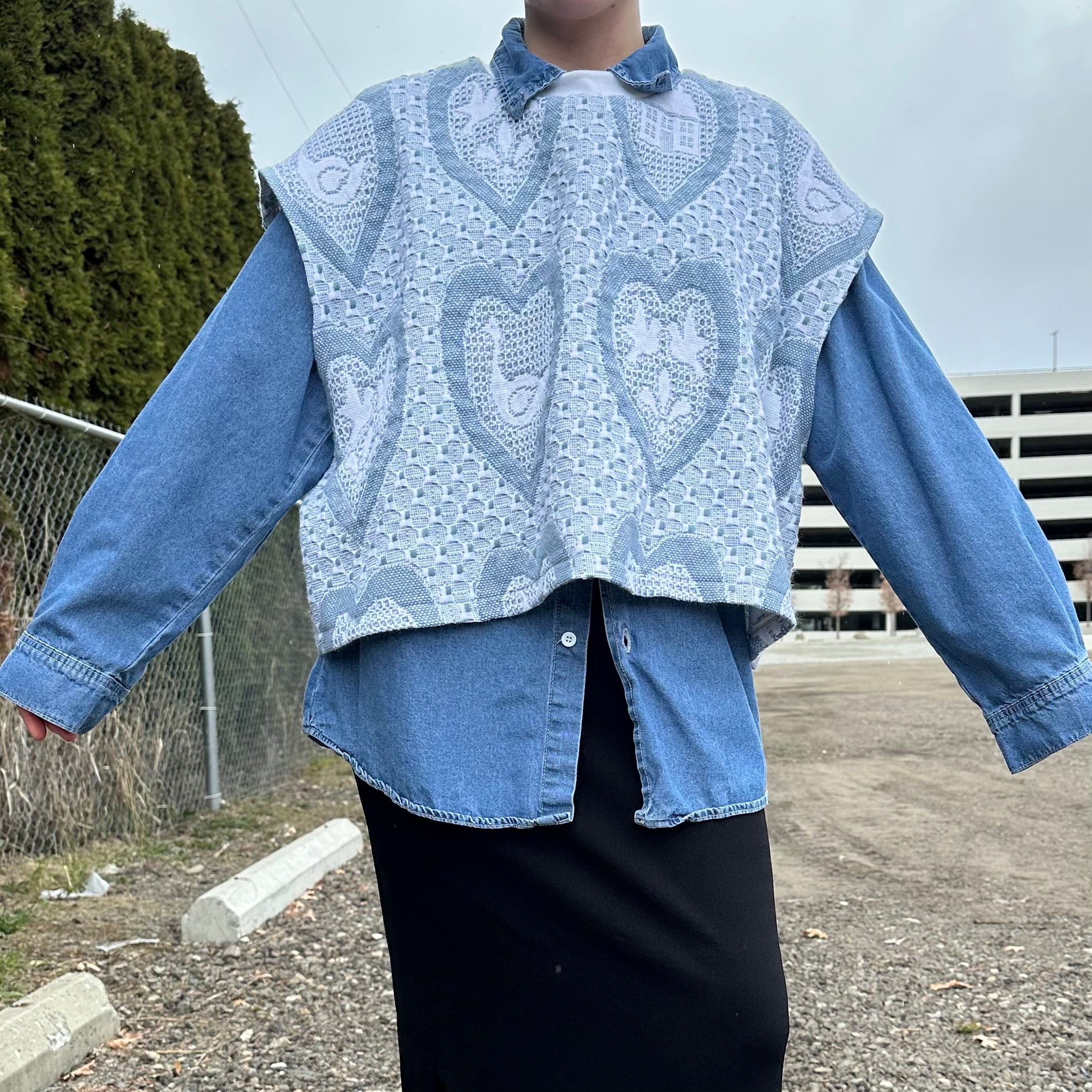 Blue Goose Blanket Vest