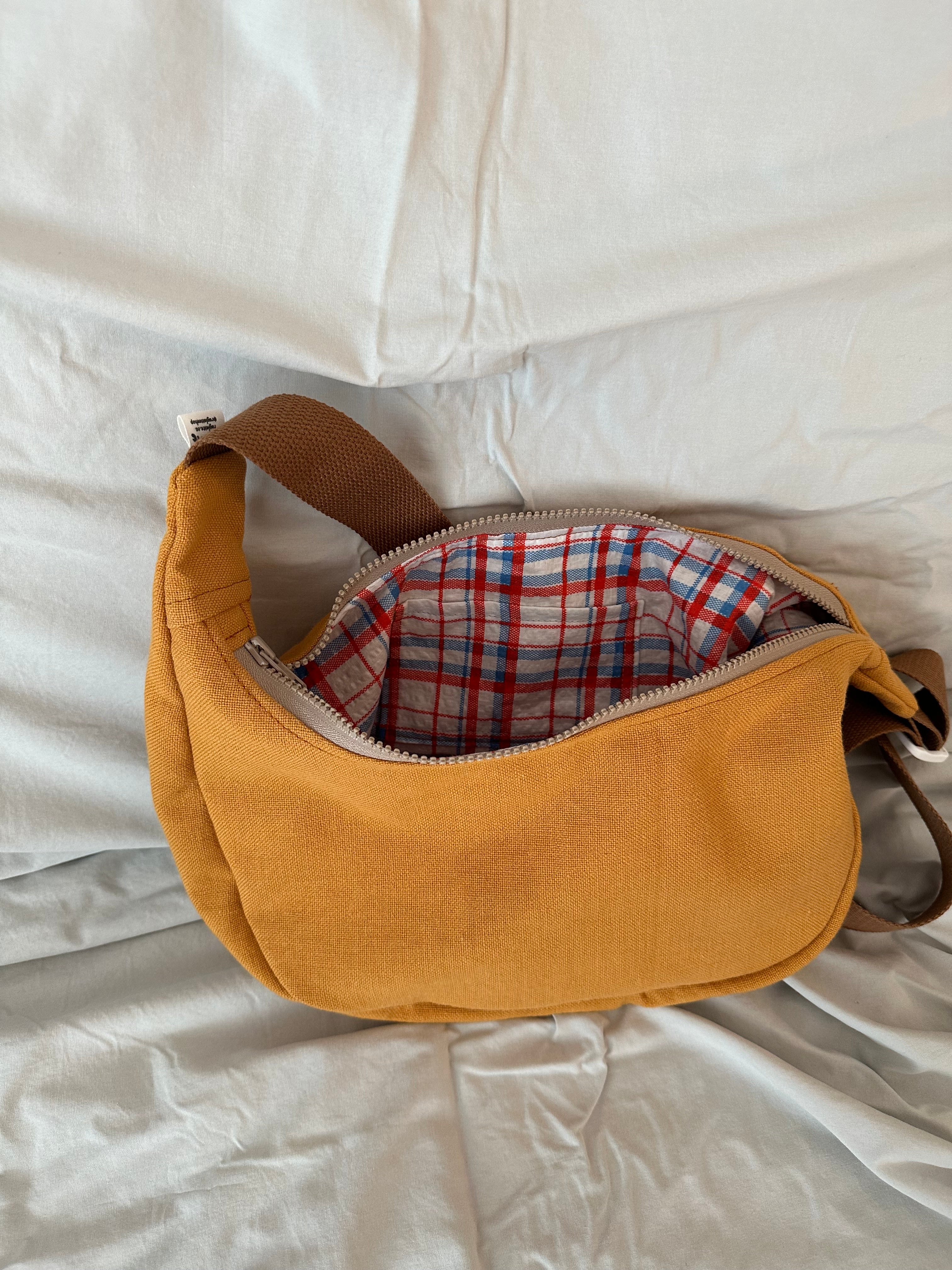 Rust + Brown Crescent Bag