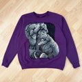 Purple Wolf Peekaboo Sweatshirt