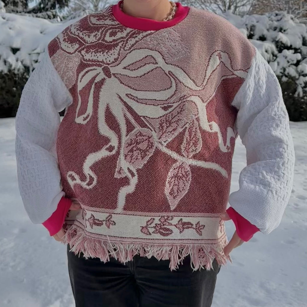 Ribbons + Bows Blanket Sweater