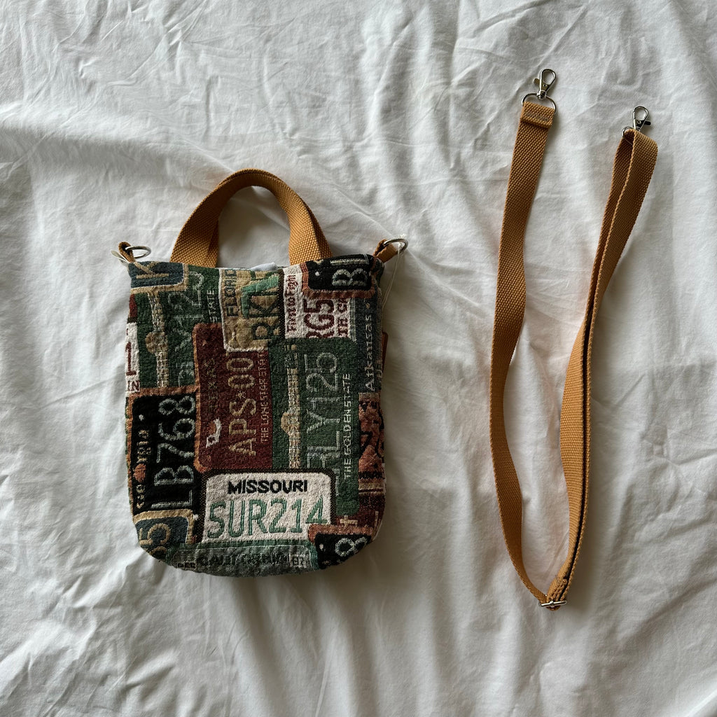License Plate Tiny Tote