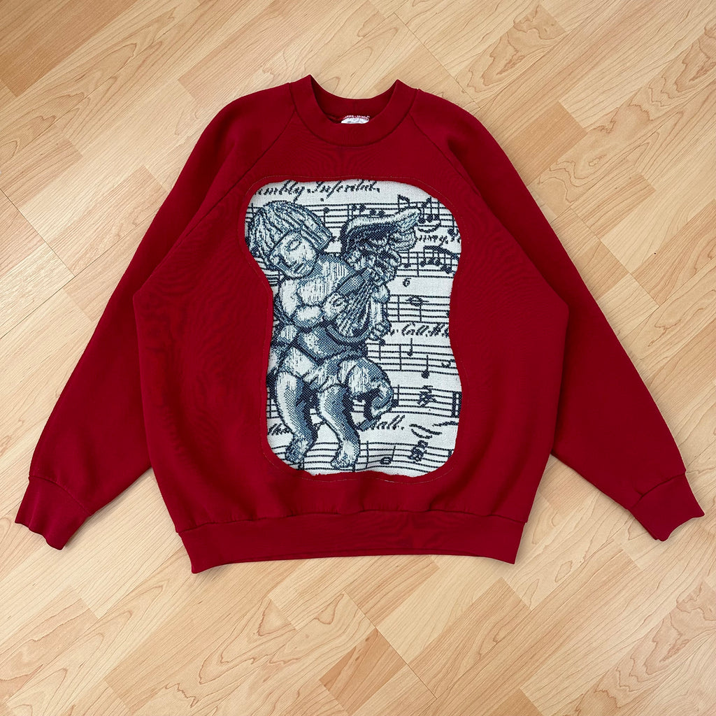 Red Cherub Peekaboo Sweatshirt