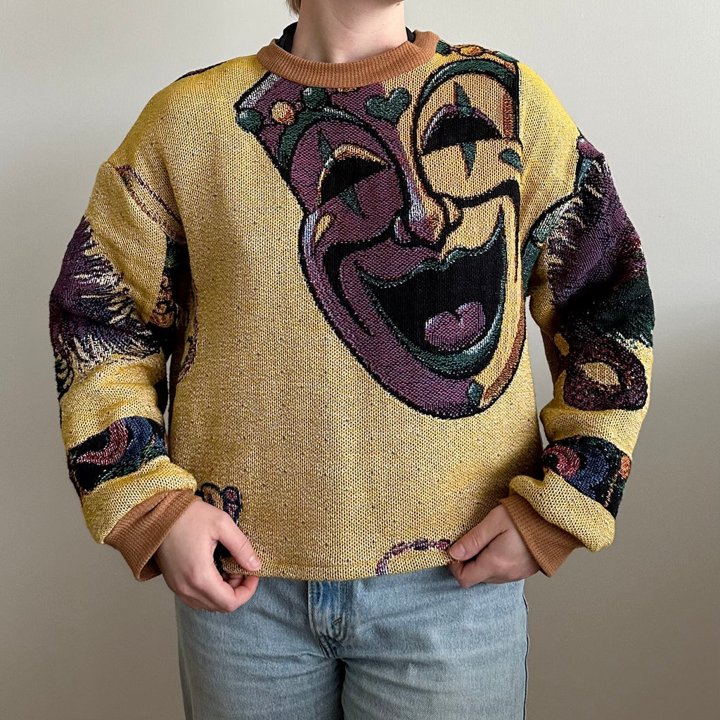 Mardi Gras Blanket Sweater