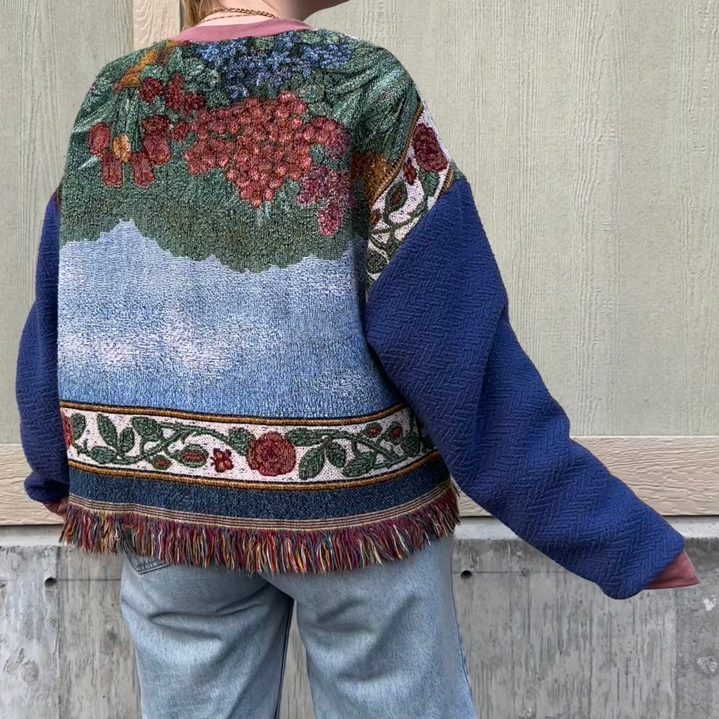 Flower Field Blanket Sweater