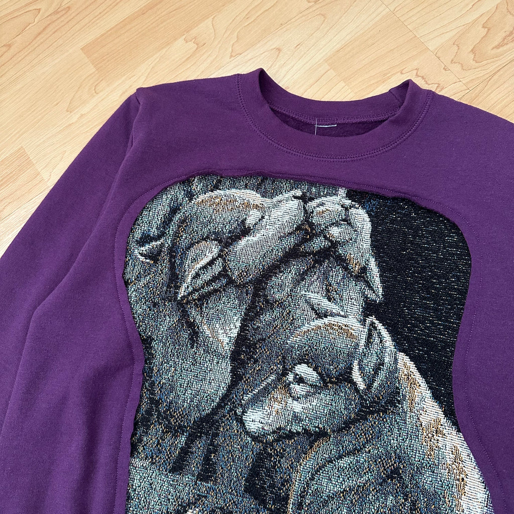 Purple Wolf Peekaboo Sweatshirt