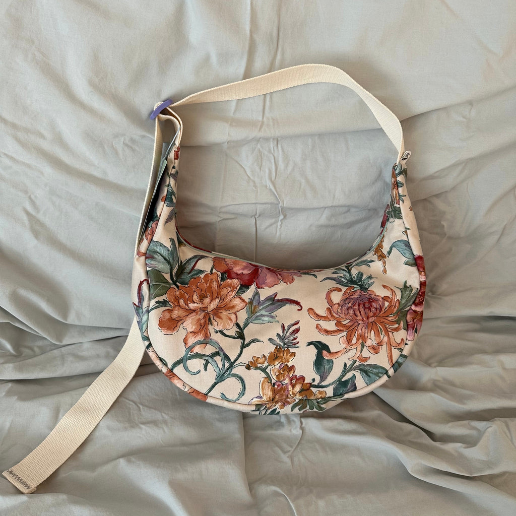 Floral Crescent Bag