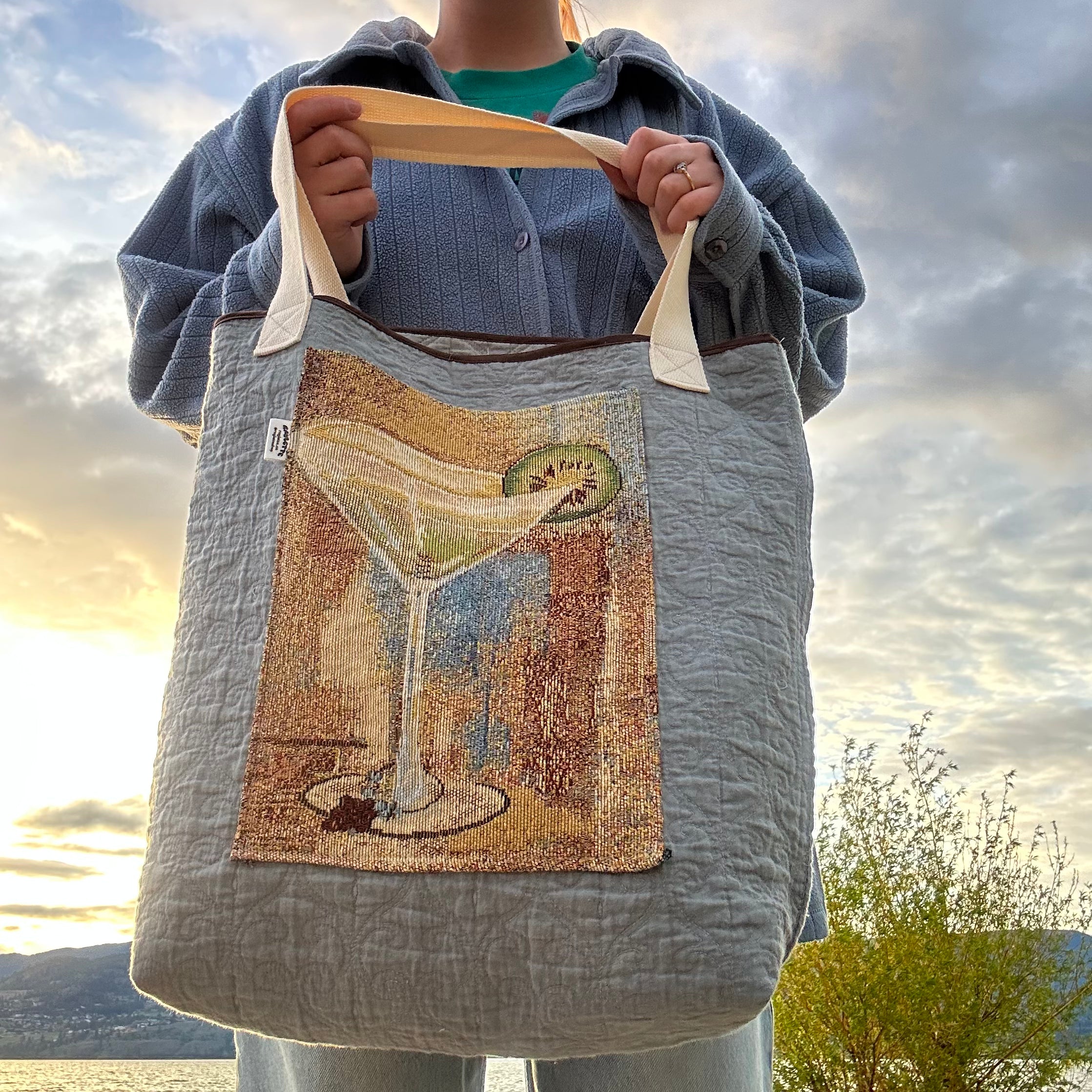 Handmade Martini Tote Bag