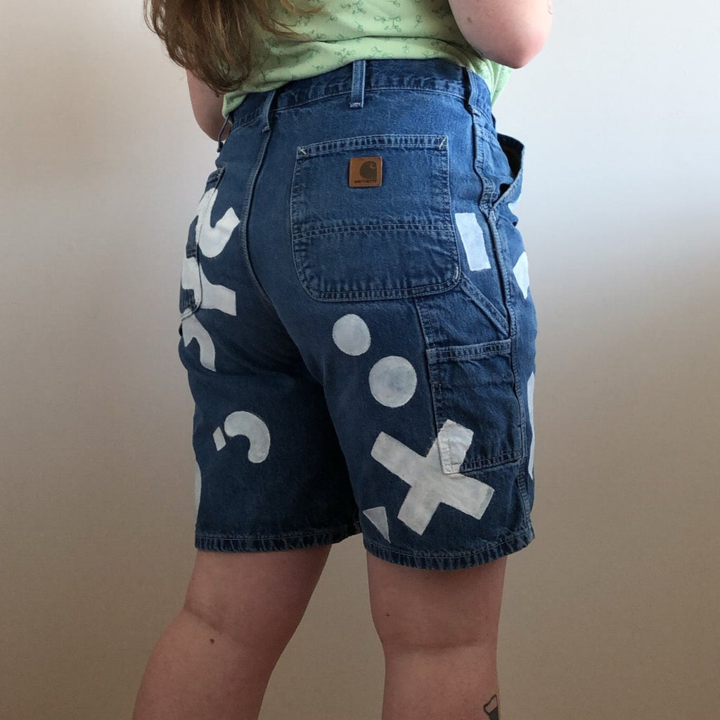 Reworked Painted Carpenter Shorts
