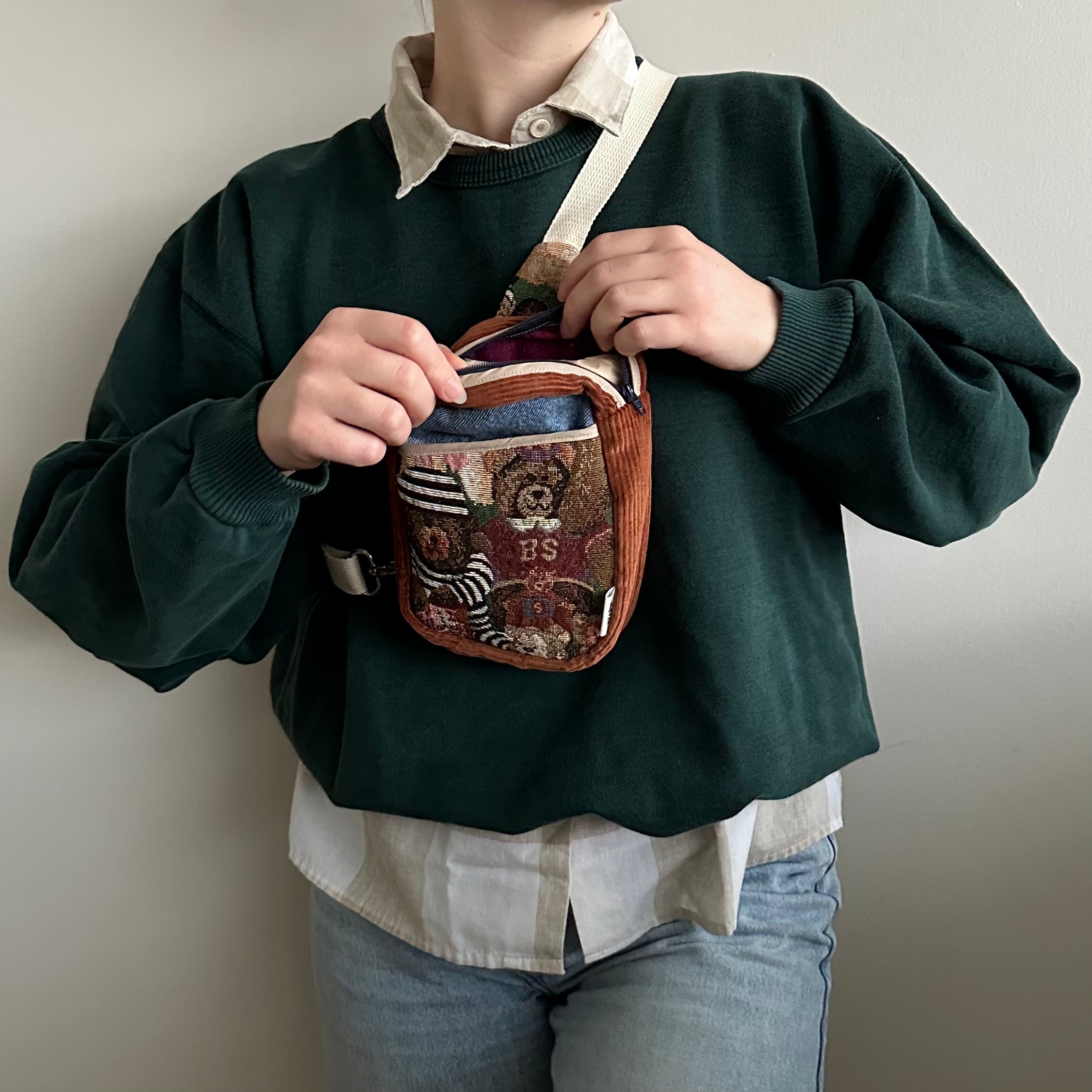 Handmade Bear Sling Bag