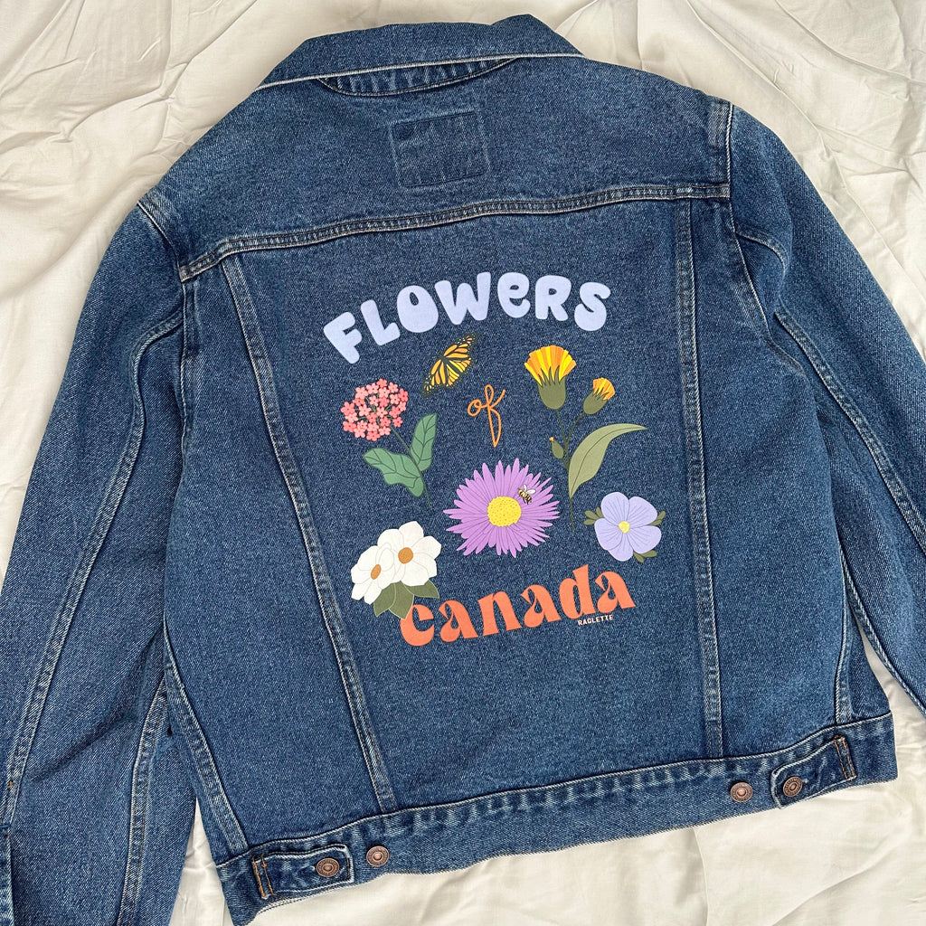 Flowers Vintage Levi’s Denim Jacket