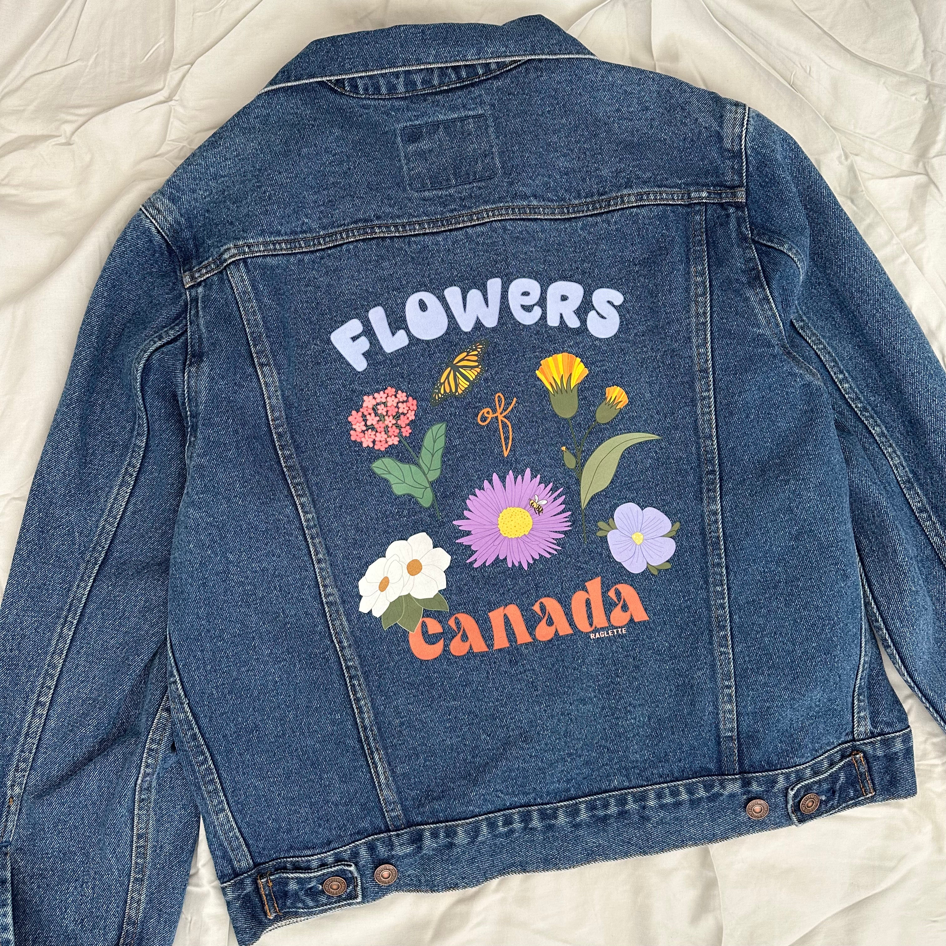 Flowers Vintage Levi’s Denim Jacket