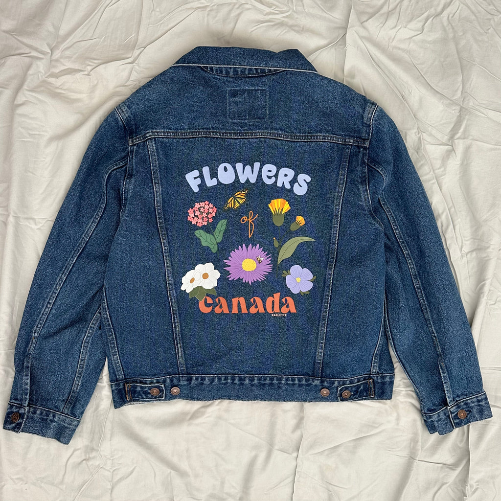 Flowers Vintage Levi’s Denim Jacket
