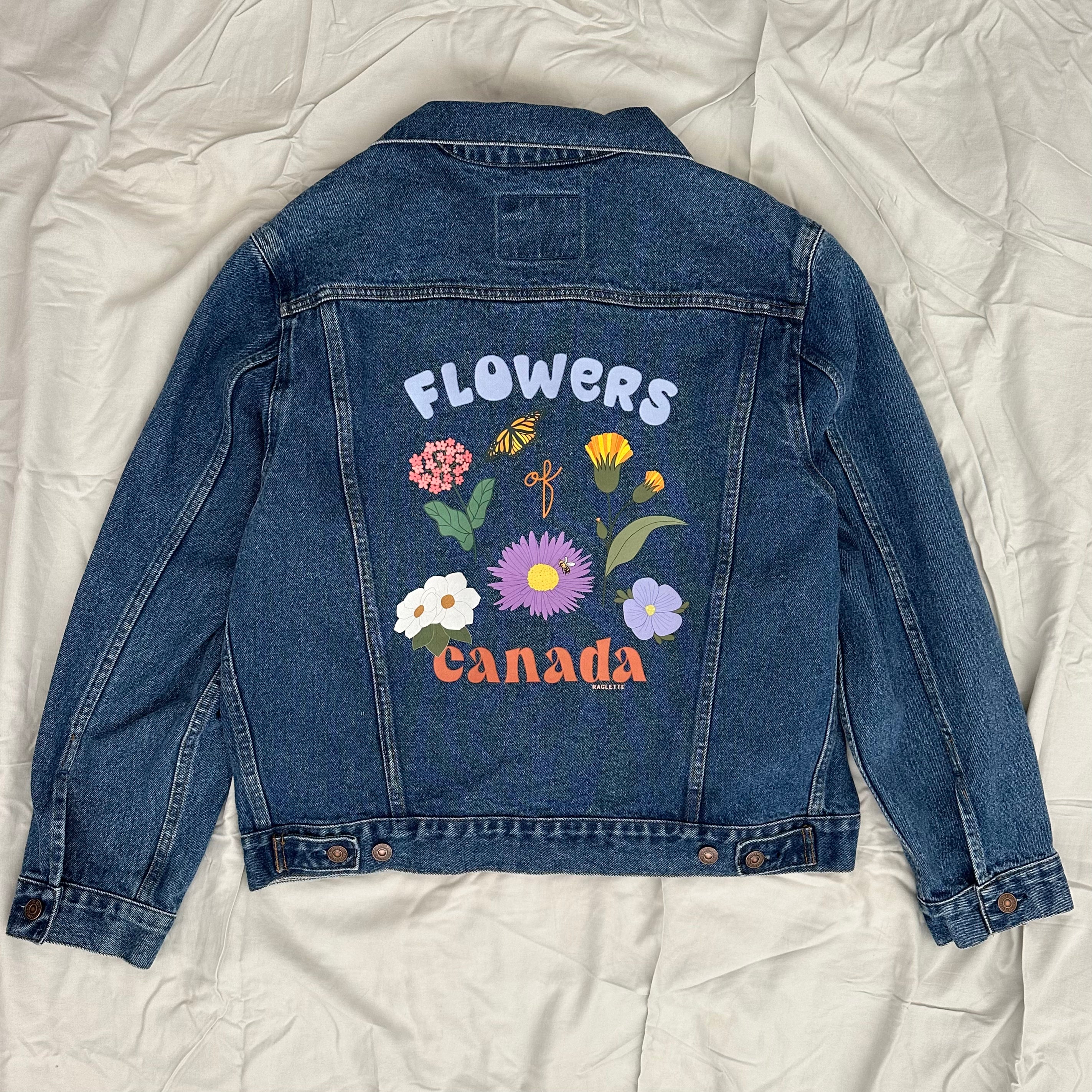 Flowers Vintage Levi’s Denim Jacket
