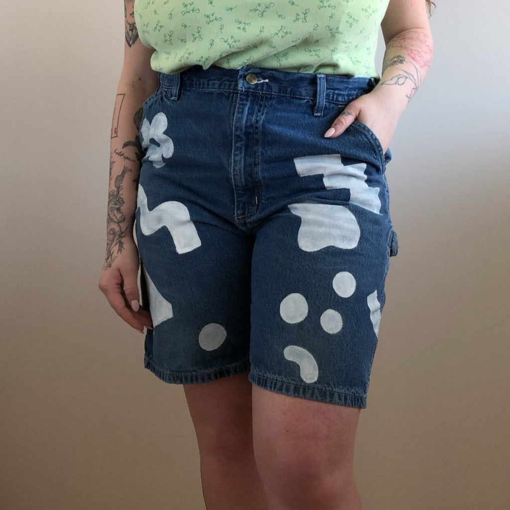 Reworked Painted Carpenter Shorts