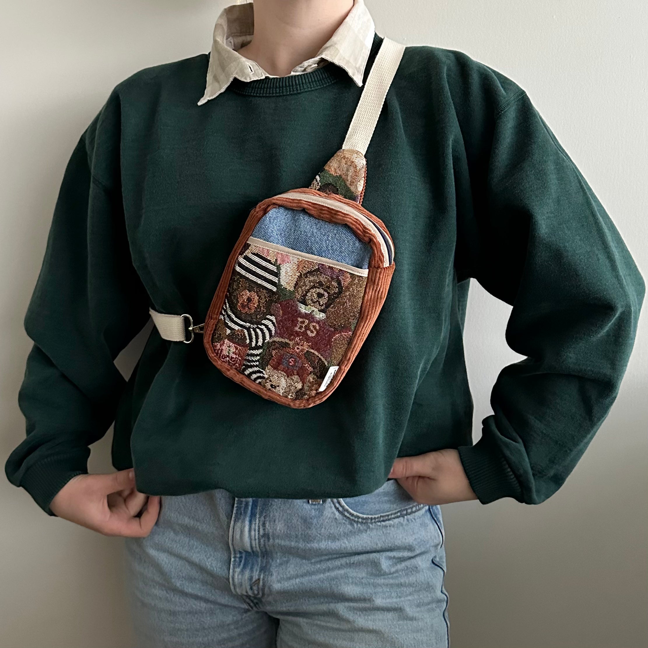 Handmade Bear Sling Bag