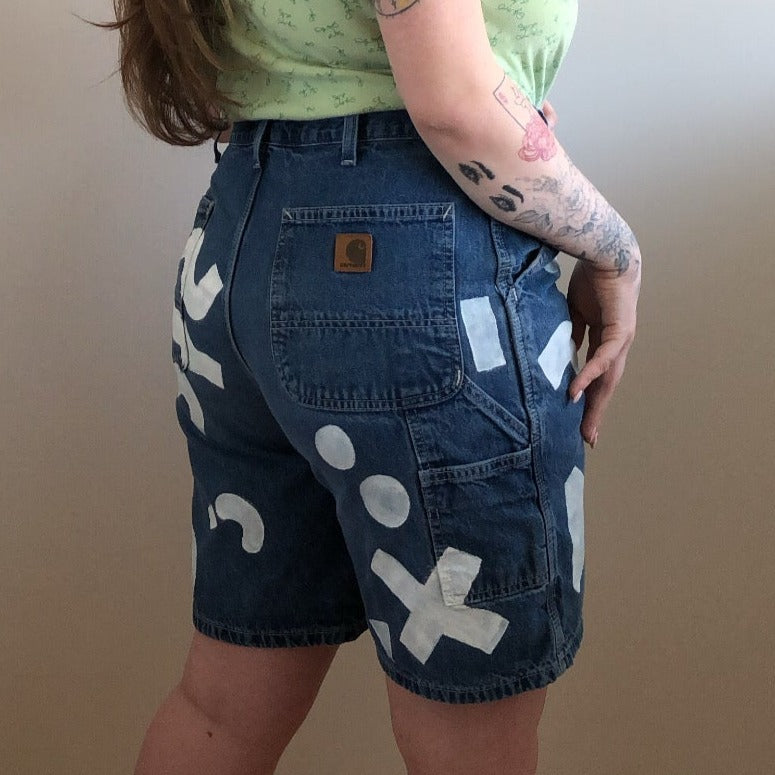 Reworked Painted Carpenter Shorts