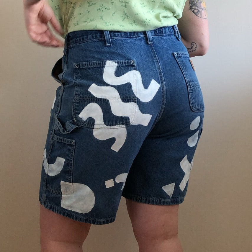 Reworked Painted Carpenter Shorts