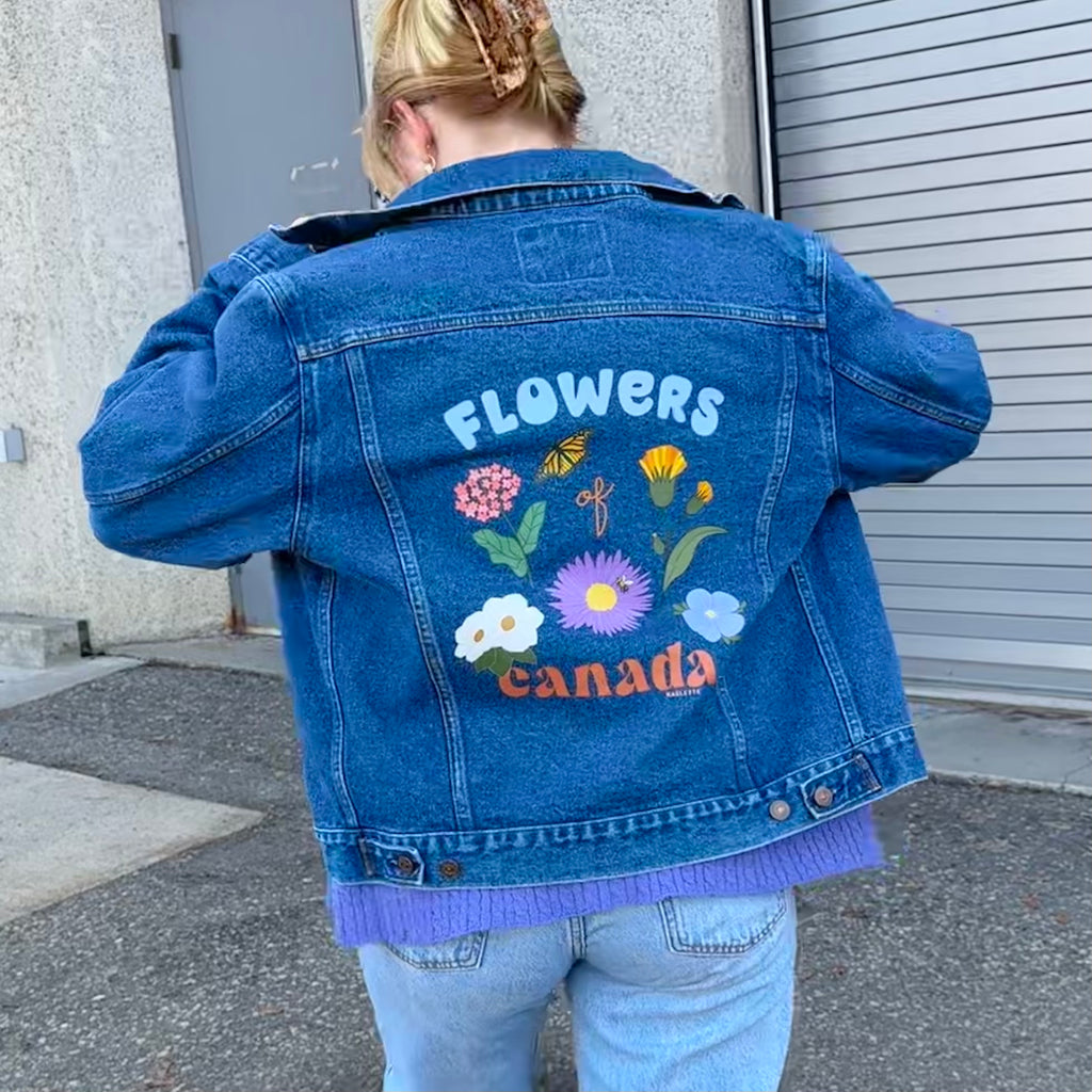 Flowers Vintage Levi’s Denim Jacket