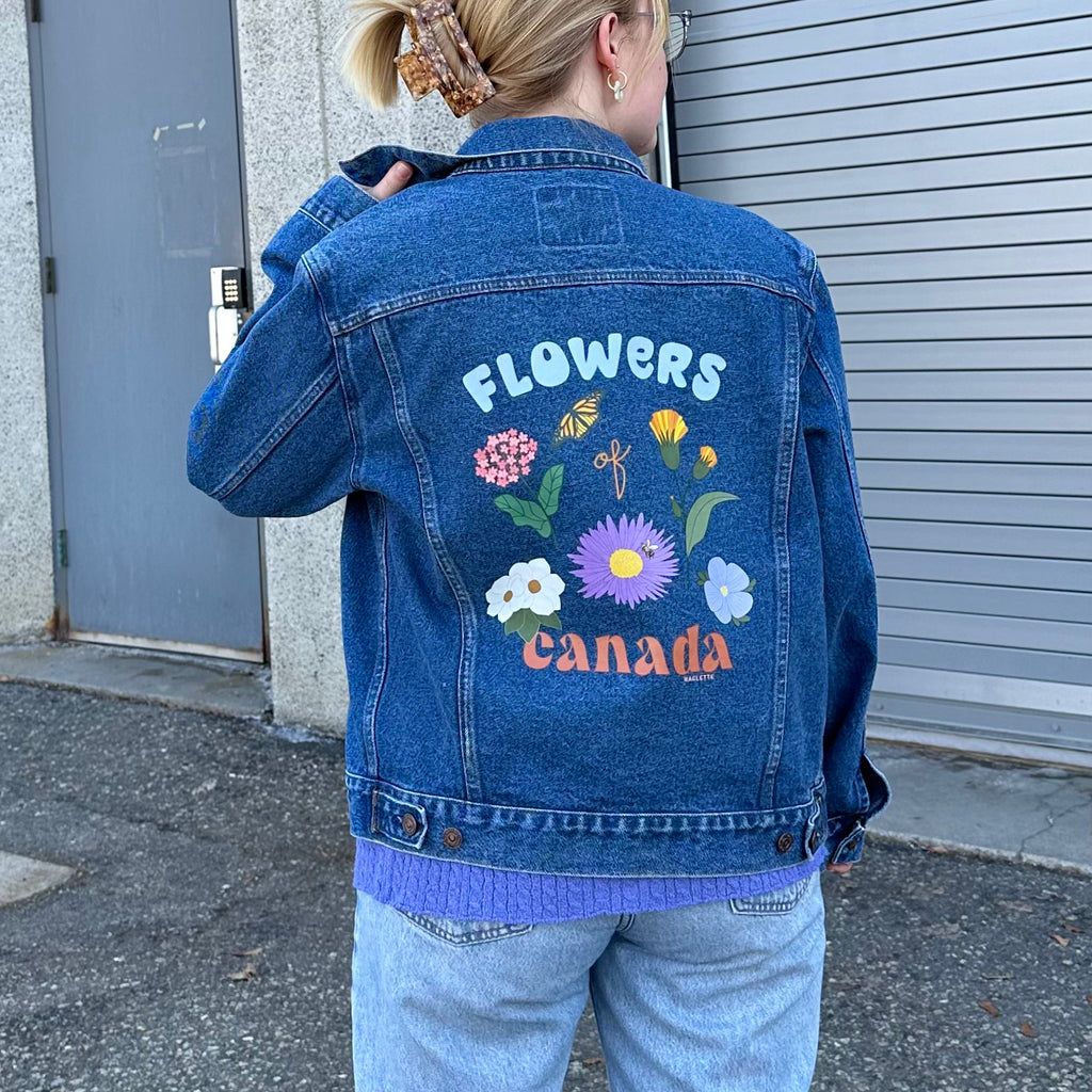 Flowers Vintage Levi’s Denim Jacket