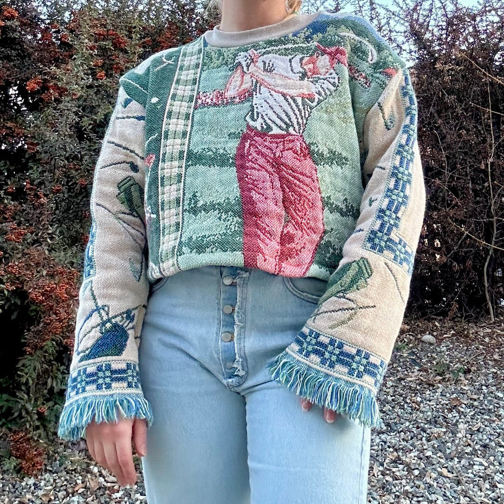 Fringe Handmade Blanket Sweater