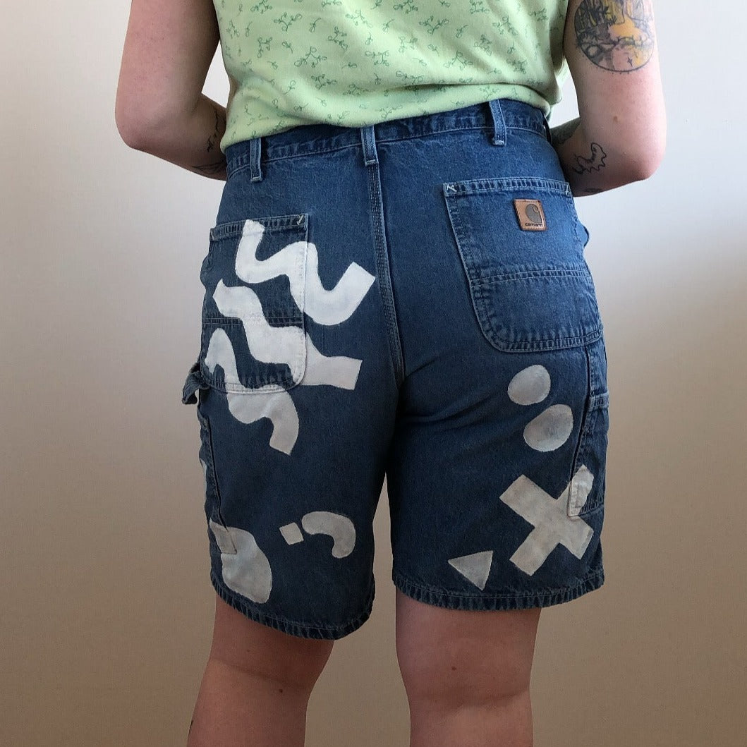 Reworked Painted Carpenter Shorts