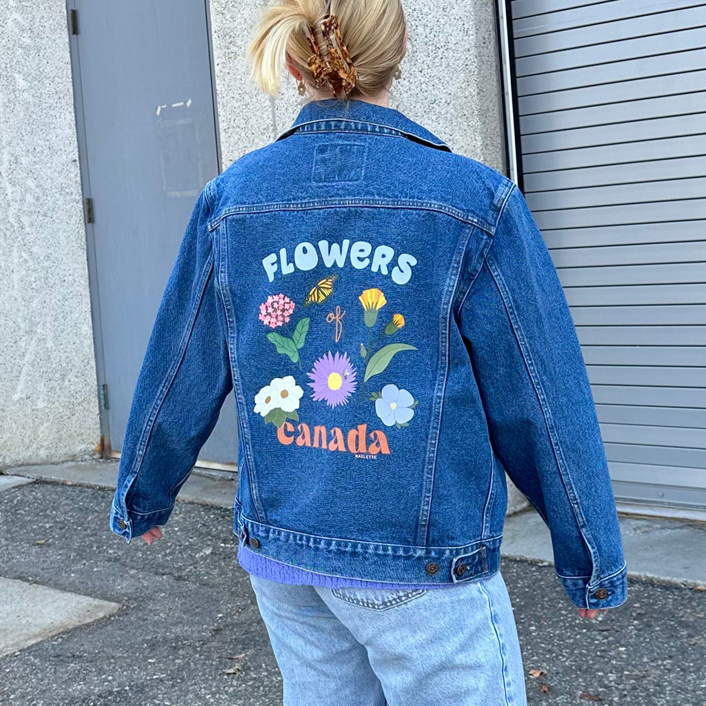 Flowers Vintage Levi’s Denim Jacket