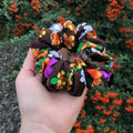 Brown Floral Scrunchie