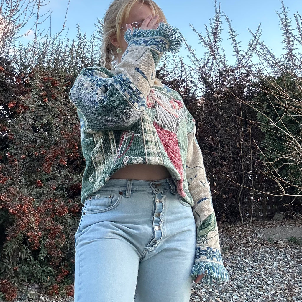 Fringe Handmade Blanket Sweater