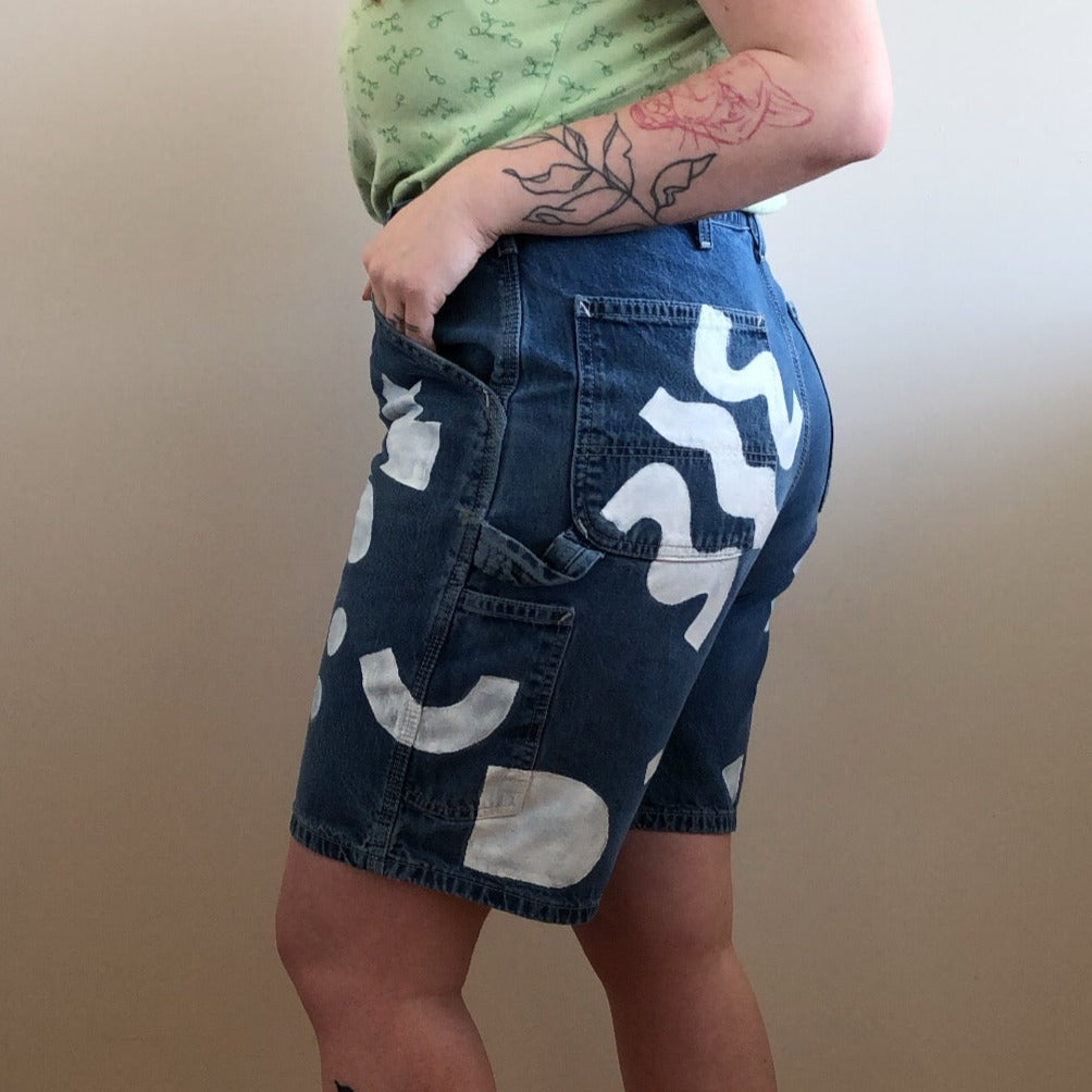 Reworked Painted Carpenter Shorts